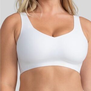 Honey Love lift wear V-neck Sz Lg white Bra